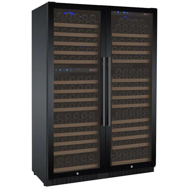 Allavino 47" Wide FlexCount II Tru-Vino 349 Bottle Three Zone Black Side-by-Side Wine Refrigerator (3Z-VSWR7772-B20)