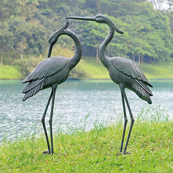 Marshland Royals Garden Sculptures Pair-Iron Home Concepts