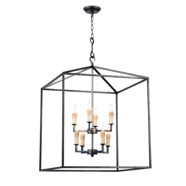 Regina Andrew Cape Lantern (Blackened Iron)-Ceiling Fixtures-Iron Home Concepts