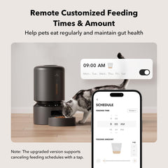 PETLIBRO Automatic Cat Feeder, 5G WiFi Automatic Dog Feeder with Freshness Preservation, 5L Timed Cat Feeder with Low Food Sensor, Up to 10 Meals Per Day, Granary Pet Feeder for Cats, Black