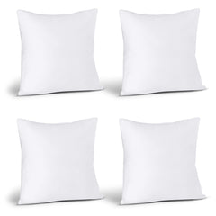 Utopia Bedding Throw Pillows (Set of 4, White), 18 x 18 Inches Pillows for Sofa, Bed and Couch Decorative Stuffer Pillows