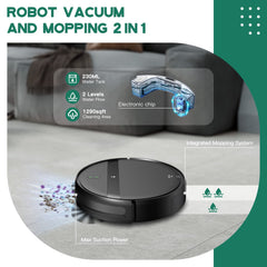 Kilgone Robot Vacuum and Mop Combo, App/Alexa Control, Smart Robot Vacuum Cleaner, Ultra-Thin, Automatic Recharge Robotic Vacuum Cleaner for Pet Hair/Carpet/Hard Floor