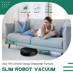 Kilgone Robot Vacuum and Mop Combo, App/Alexa Control, Smart Robot Vacuum Cleaner, Ultra-Thin, Automatic Recharge Robotic Vacuum Cleaner for Pet Hair/Carpet/Hard Floor