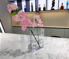 Puransen Clear Book Flowers Vase - Cute Bookshelf Decor; Unique Vase for Book Lovers, Artistic and Cultural Flavor Acrylic Vases for Home Office Decor, A Book About Flowers (Clear - B)