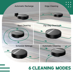Kilgone Robot Vacuum and Mop Combo, App/Alexa Control, Smart Robot Vacuum Cleaner, Ultra-Thin, Automatic Recharge Robotic Vacuum Cleaner for Pet Hair/Carpet/Hard Floor