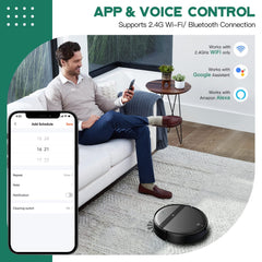 Kilgone Robot Vacuum and Mop Combo, App/Alexa Control, Smart Robot Vacuum Cleaner, Ultra-Thin, Automatic Recharge Robotic Vacuum Cleaner for Pet Hair/Carpet/Hard Floor
