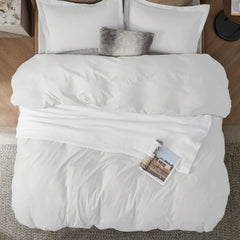 Bedsure White Duvet Cover Queen Size - Soft Double Brushed Duvet Cover for Kids with Zipper Closure, 3 Pieces, Includes 1 Duvet Cover (90"x90") & 2 Pillow Shams, NO Comforter