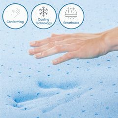 Cool Gel Memory Foam 14-Inch Mattress with 2 Bonus Pillows, CertiPUR-US Certified, Mattress in a Box, Queen, White