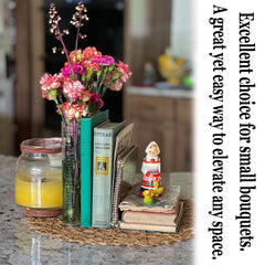Puransen Clear Book Flowers Vase - Cute Bookshelf Decor; Unique Vase for Book Lovers, Artistic and Cultural Flavor Acrylic Vases for Home Office Decor, A Book About Flowers (Clear - B)