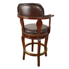 AFD Home Club Leather Swivel Bar Stool