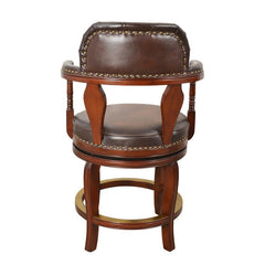 AFD Home Club Leather Swivel Counter Stool 24 Inches