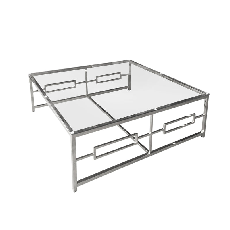 Stainless Steel/Glass Cocktail Table, Silver Kd