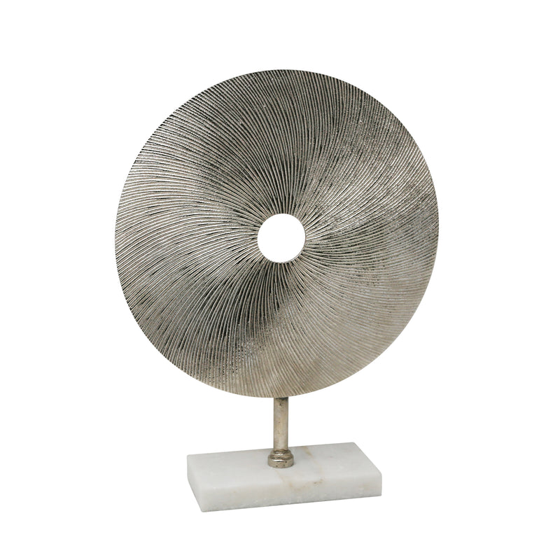 Silver Metal Disk On Stand 18