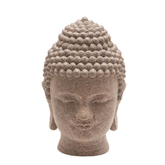 Resin 7.5" Buddha Head, Stone