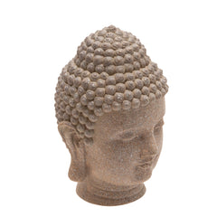 Resin 7.5" Buddha Head, Stone