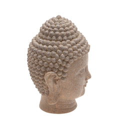 Resin 7.5" Buddha Head, Stone