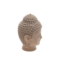 Resin 7.5" Buddha Head, Stone