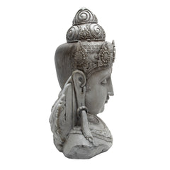 Resin 33" Buddha Head, Grey