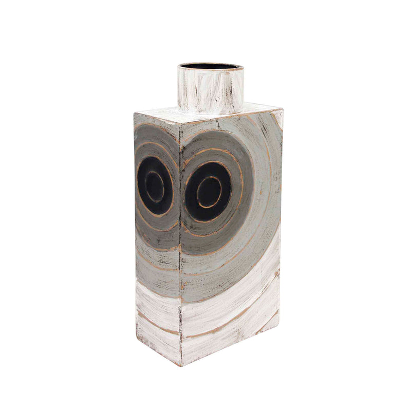 Gray Metal Box Vase 15