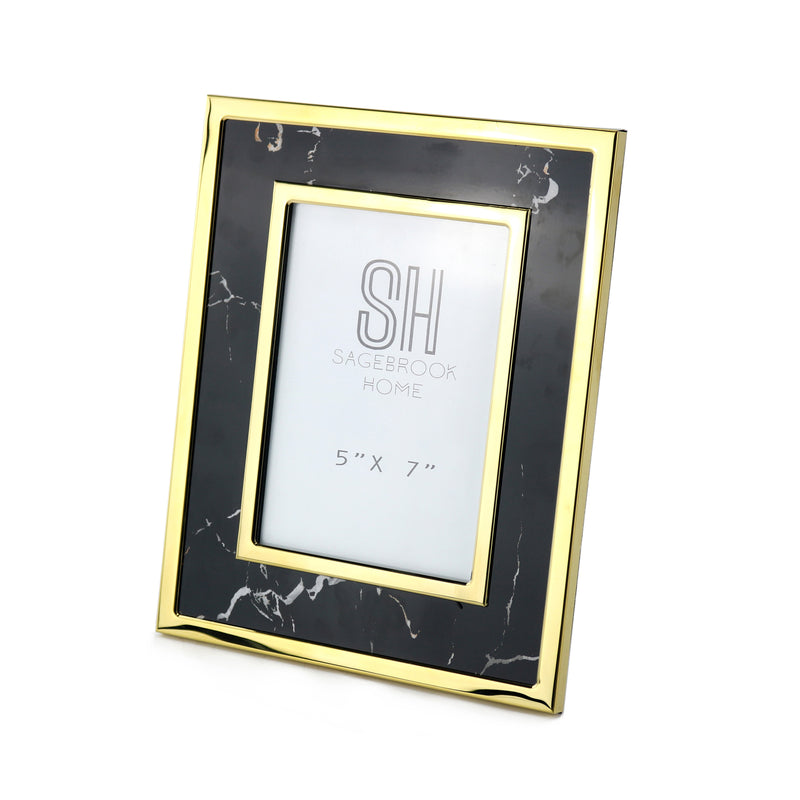 Black Marble Look Photo Frame, 5X7