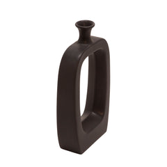 14" Vase W/Cutout, Black