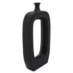 24" Vase W/ Cut-Out, Black