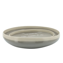 S/2 Organic Bowls 12/15", Beige