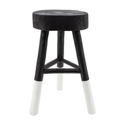 Wooden 22" 2-Tone Stool, Black