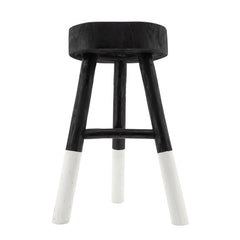 Wooden 22" 2-Tone Stool, Black