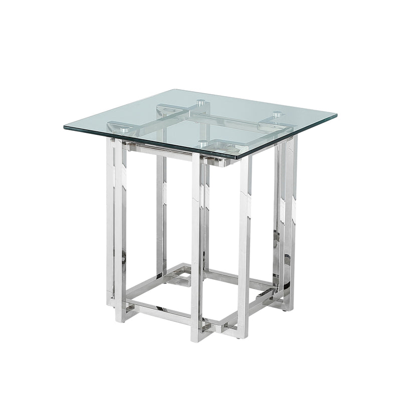 Stainless Steel Accent Table, Silver