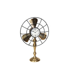 Metal 28" Fan-Style Table Clock, Gold