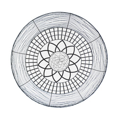 Metal 34" Daisy Round Wall Decor, Black Wb