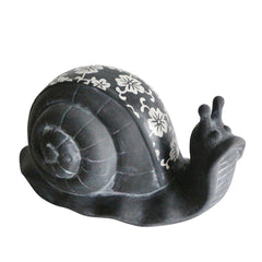 Ceramic 8" Snail Figurine, Gray