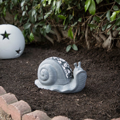 Ceramic 8" Snail Figurine, Gray