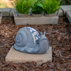 Ceramic 8" Snail Figurine, Gray