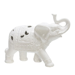 Ceramic 10" Elephant Figurine, White