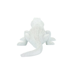 Polyresin 16" Crocodile Figurine, White