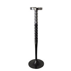 Metal 28"H Pillar Candle Holder, Silver