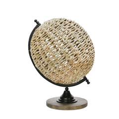 Rattan 15"H Globe Decor, Brown