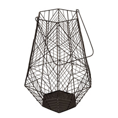 Metal 24" Wire Lantern, Black