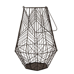 Metal 24" Wire Lantern, Black