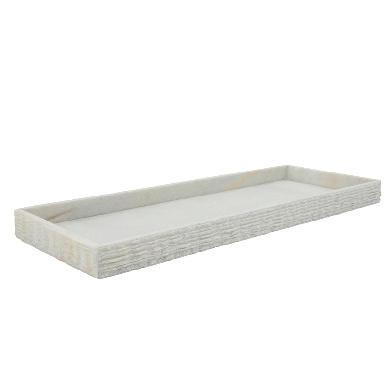 Marble 24X9 Tray, White