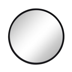 24" Round Mirror, Black Wb