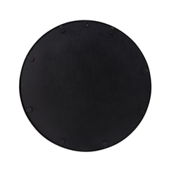 24" Round Mirror, Black Wb