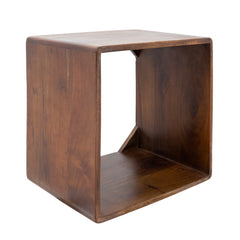 S/2 14/16" Wood Cubes, Brown