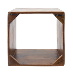 S/2 14/16" Wood Cubes, Brown