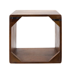 S/2 14/16" Wood Cubes, Brown