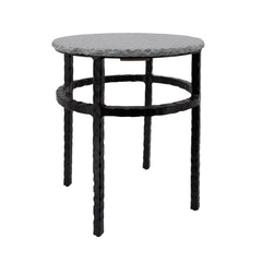 Marble 18" Round Side Table, Gray