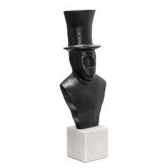 15" Man With Hat, Black