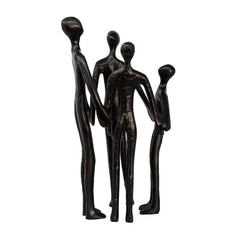 13" Metal Family Of 4, Black